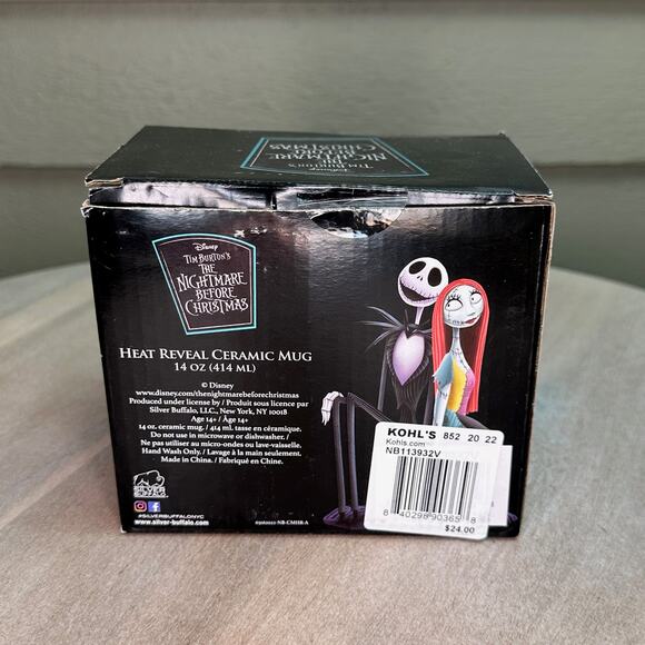 Disney Tim Burton Heat Reveal Coffee Mug The Nightmare Before Christmas New - Picture 4 of 7